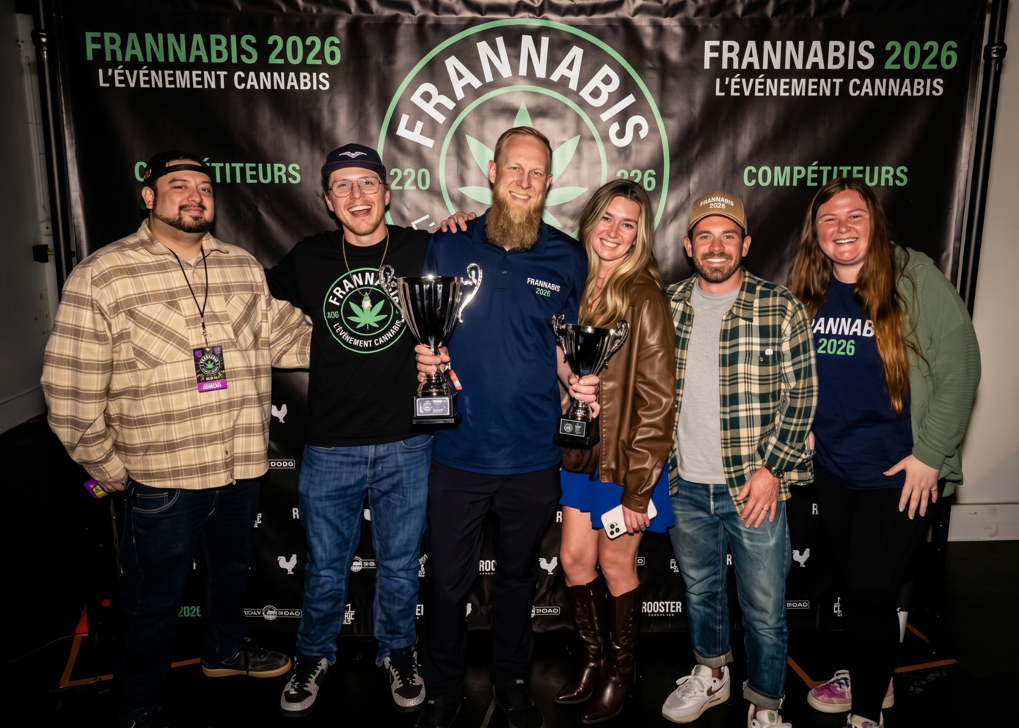 Scène illustrée d'une remise de trophées Frannabis